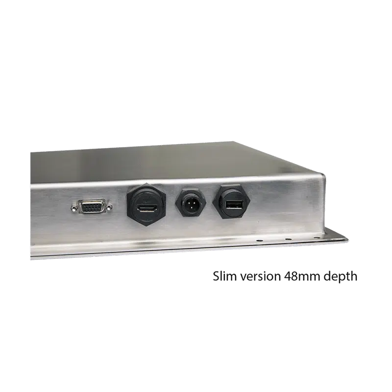 21.5” HMI Monitor for Cleanroom – in wall I/O configuration
