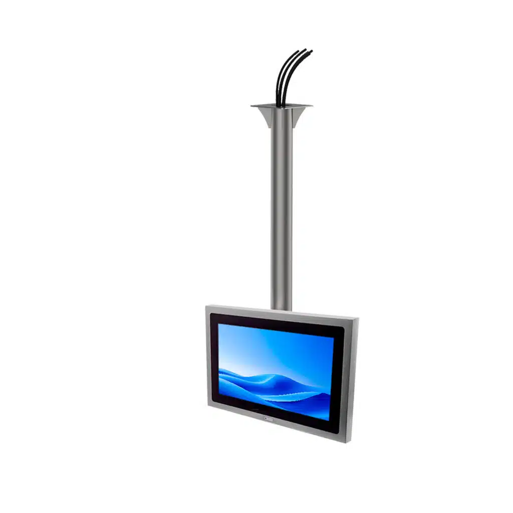 Ceiling mounting with hidden cables and connectors