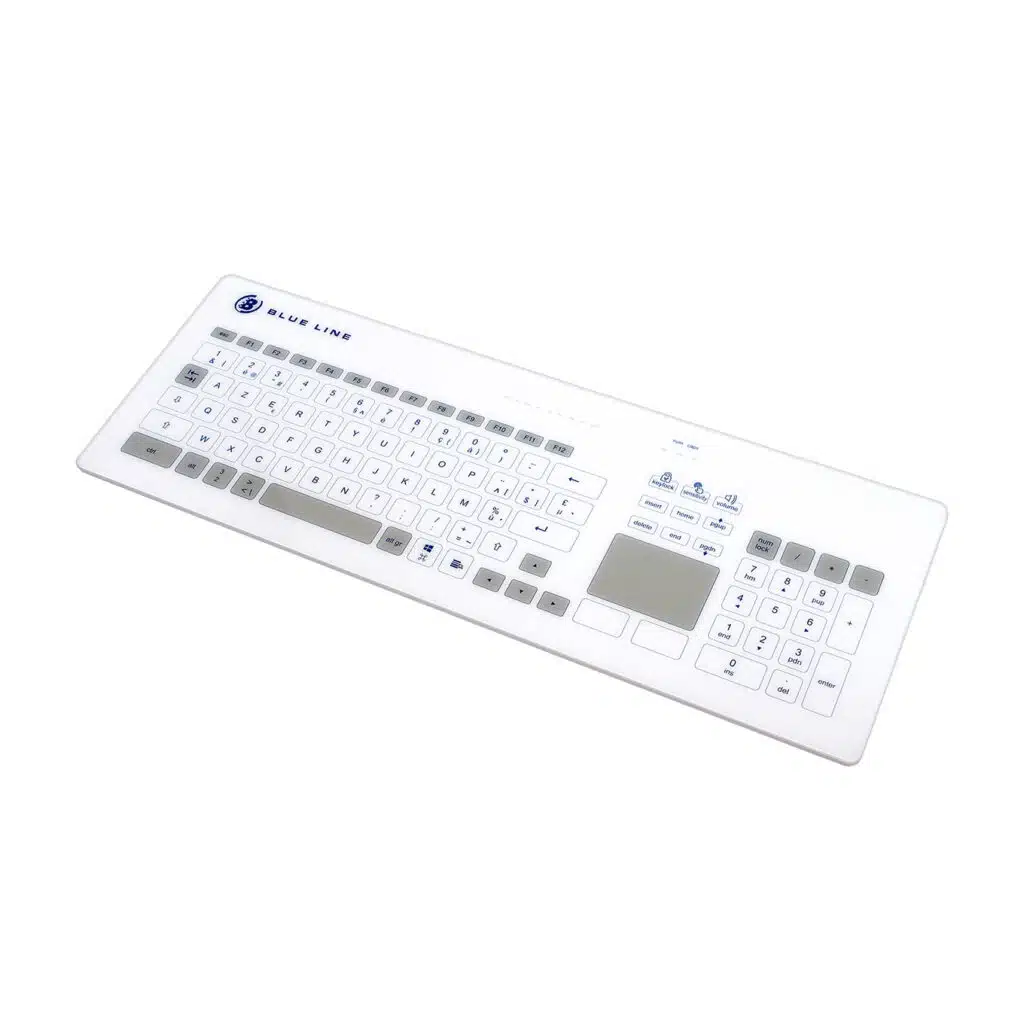 Cleanroom glass keyboard