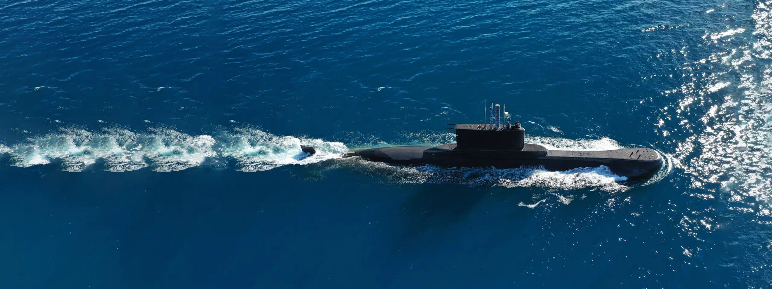 Submarine in ocean