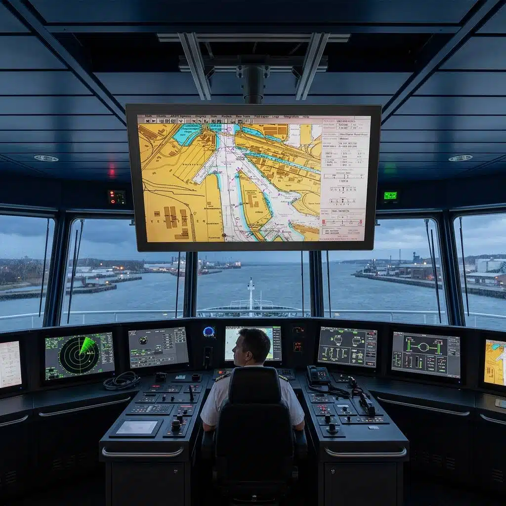 Maritime Computers and monitors. Blue Line