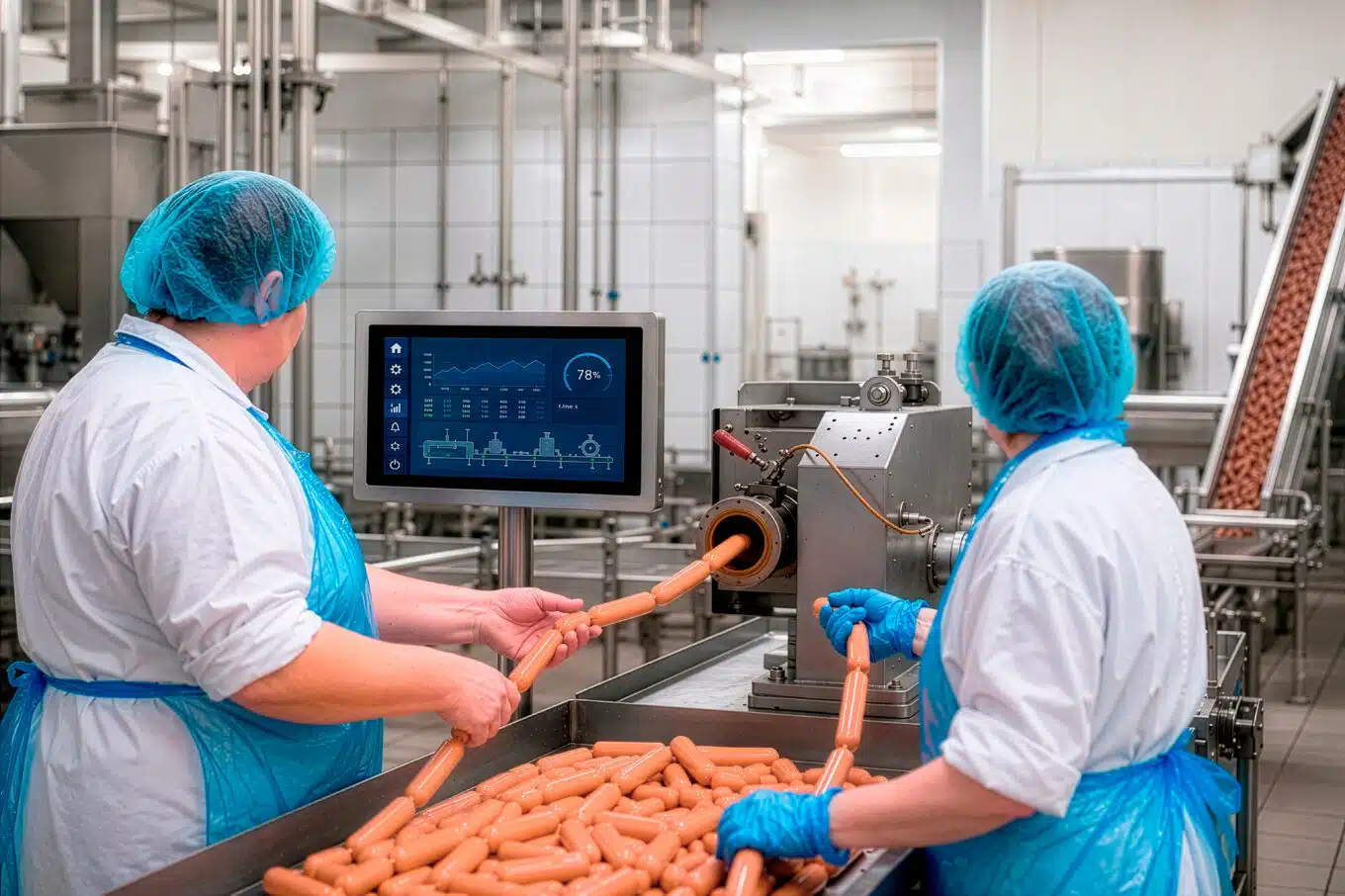 Blue Line 7700 Food HMI in modern food production. Food & Beverage production